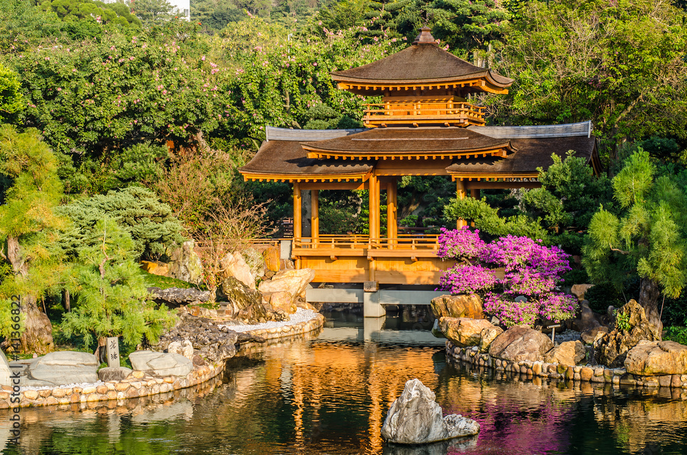 The oriental pavilion of absolute perfection in Nan Lian Garden, Chi Lin Nunnery, Hong Kong.