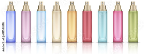 Colorful Cosmetic bottles set
