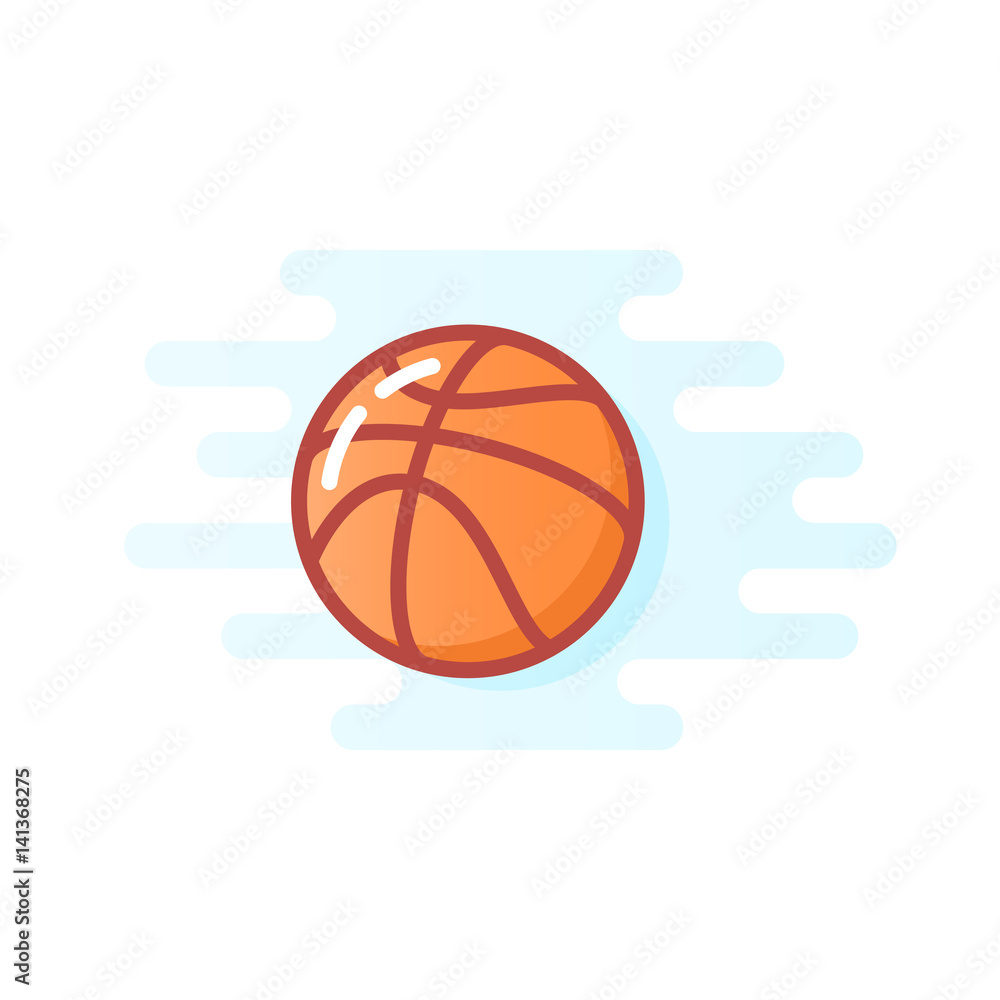 Orange basketball ball vector illustration