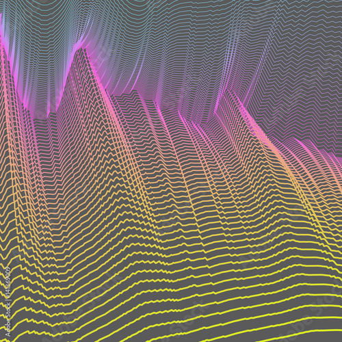 Abstract background with a dynamic waves.