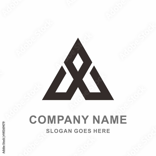 Geometric Triangle Letter A Space Arrow Architecture Interior Construction Business Company Stock Vector Logo Design Template 