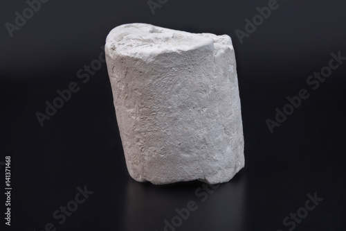 Chalk, sedimentary rock of white color photo