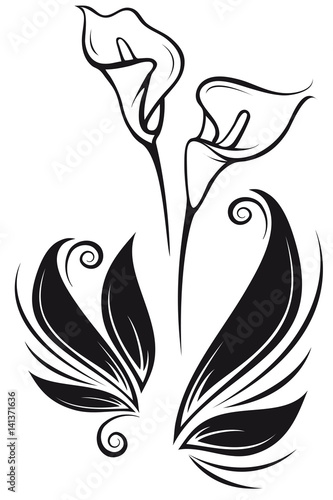 Beautiful lilies walltattoo