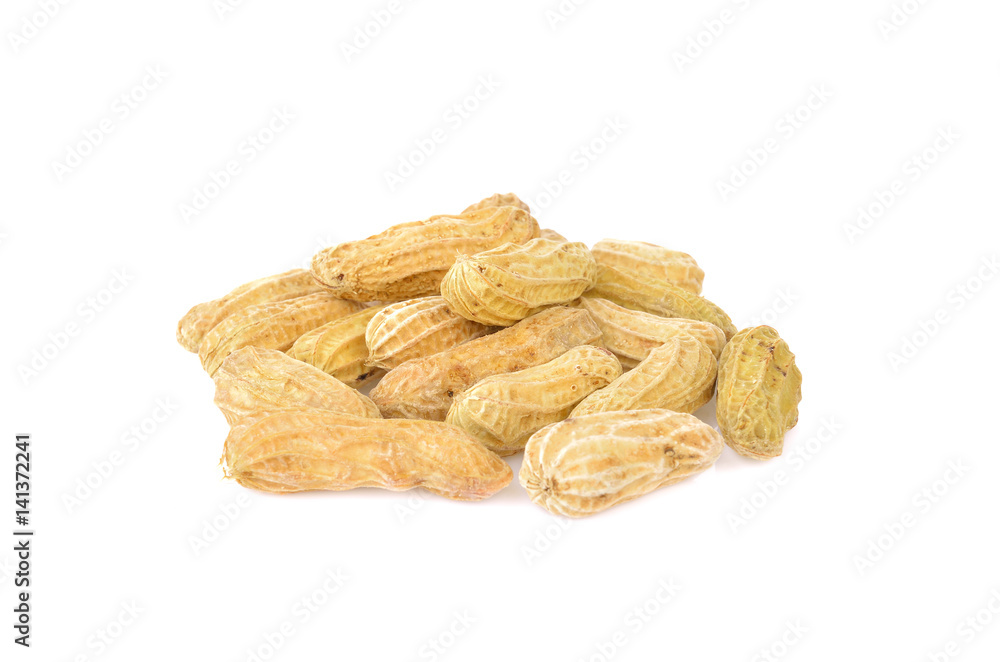 Peanut on a white background Peanut on a white background