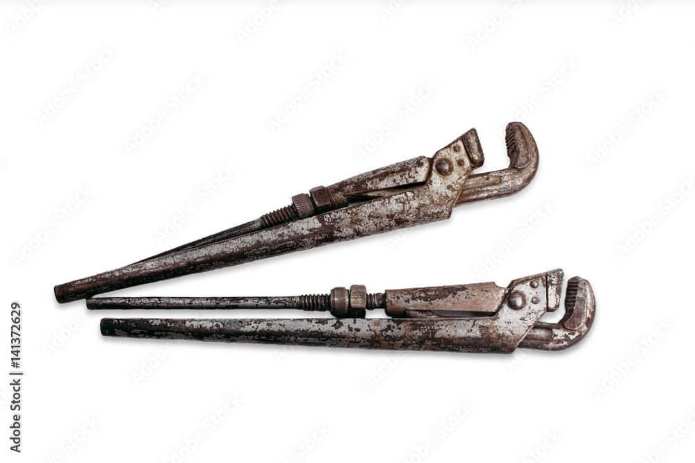 the image of a wrench isolated on white background the image of a wrench isolated on white background