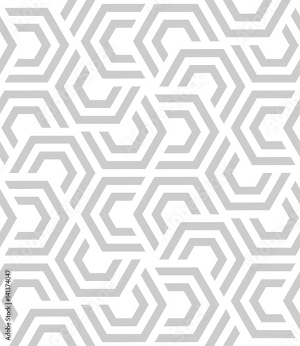 Vector seamless pattern. Modern stylish texture. Monochrome geometric pattern with hexagonal tiles