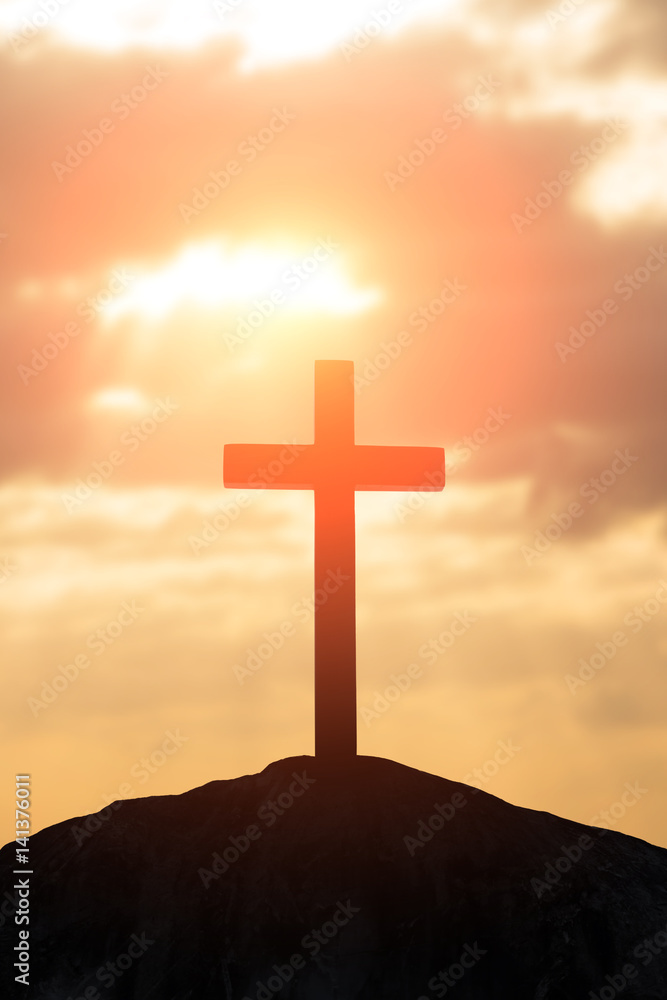 Naklejka premium silhouette of cross