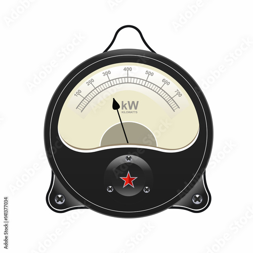 Realistic electronic analog VU signal meter