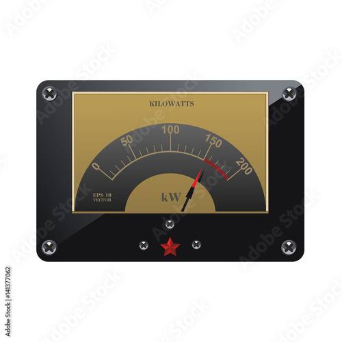 Realistic electronic analog VU signal meter