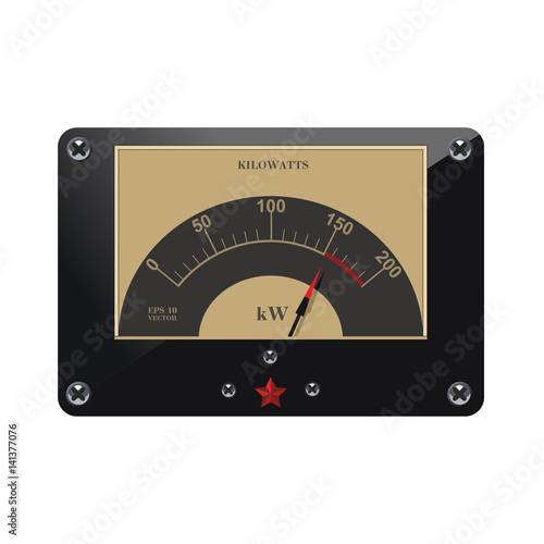 Realistic electronic analog VU signal meter