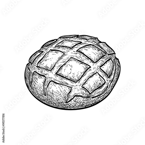 Rustic bread sketch