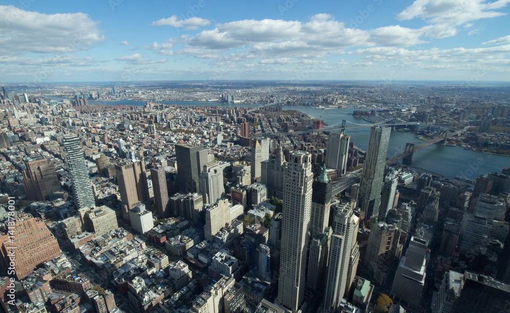Fototapeta premium NYC Widok z One World Trade Center