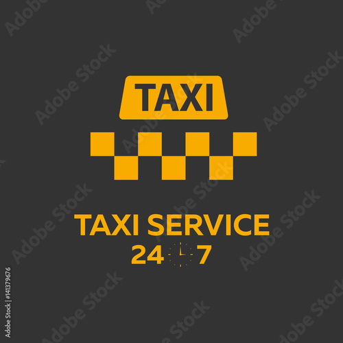 Taxi service. Taxi banner. Vector flat illustration.