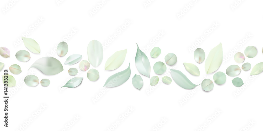 Pastel background with flower leaves.