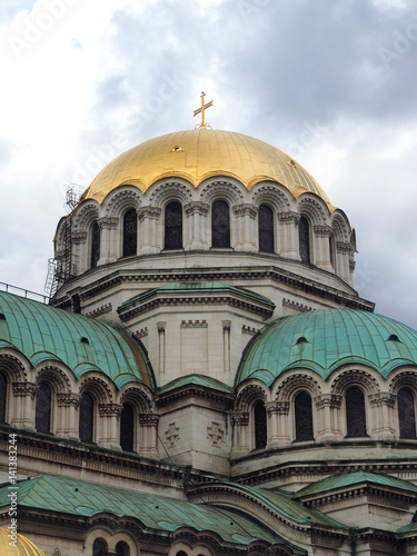 Alexander Nevsky Cathedral in Sofia Bulgaria Europe gold dome detail architectural detail