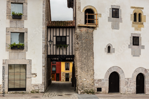 Fototapeta Naklejka Na Ścianę i Meble -  Typical Street in the old town of Llanes. Asturias. Spain.