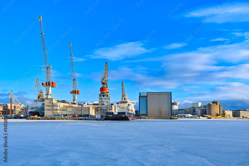 Shipyard in Helsinki West harbor