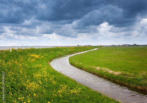 Beautiful landscape with gr...