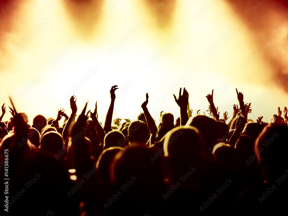 Fototapeta premium cheering crowd at a rock concert