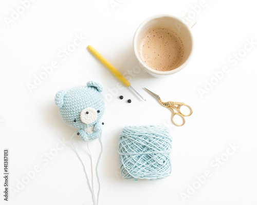Crochet Doll for Beginner on White Background