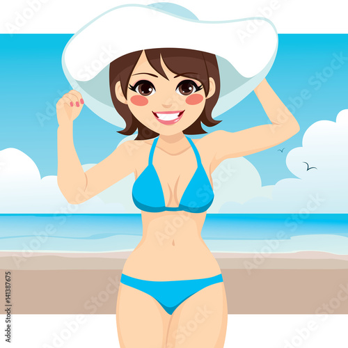 Beautiful brunette woman we...