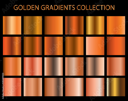 Golden gradients collection for any kind of your design