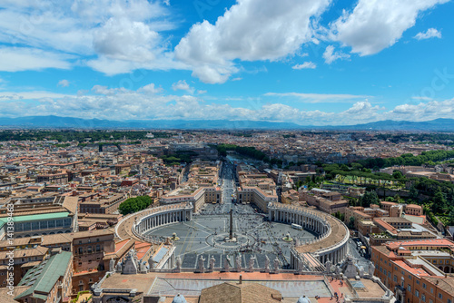 Aerial view of the Vatican and Rome