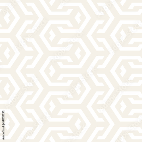 Vector Seamless Interlacing Lines Pattern. Repeating Geometric Background With Hexagonal Lattice.