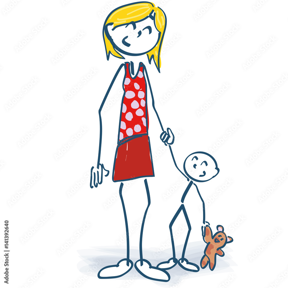 Strichmännchen als Mutter mit Kind Stock Vector Adobe Stock Strichmännchen als Mutter mit Kind Stock Vector Adobe Stock