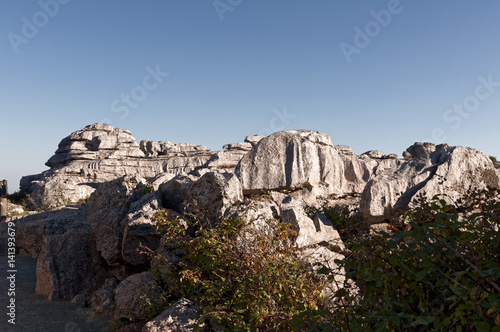 El Torcal, Antequera, unesco world heritage and nature reserve rock formation, Andalusia, Spain