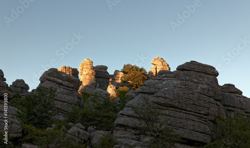 El Torcal, Antequera, unesco world heritage and nature reserve rock formation, Andalusia, Spain