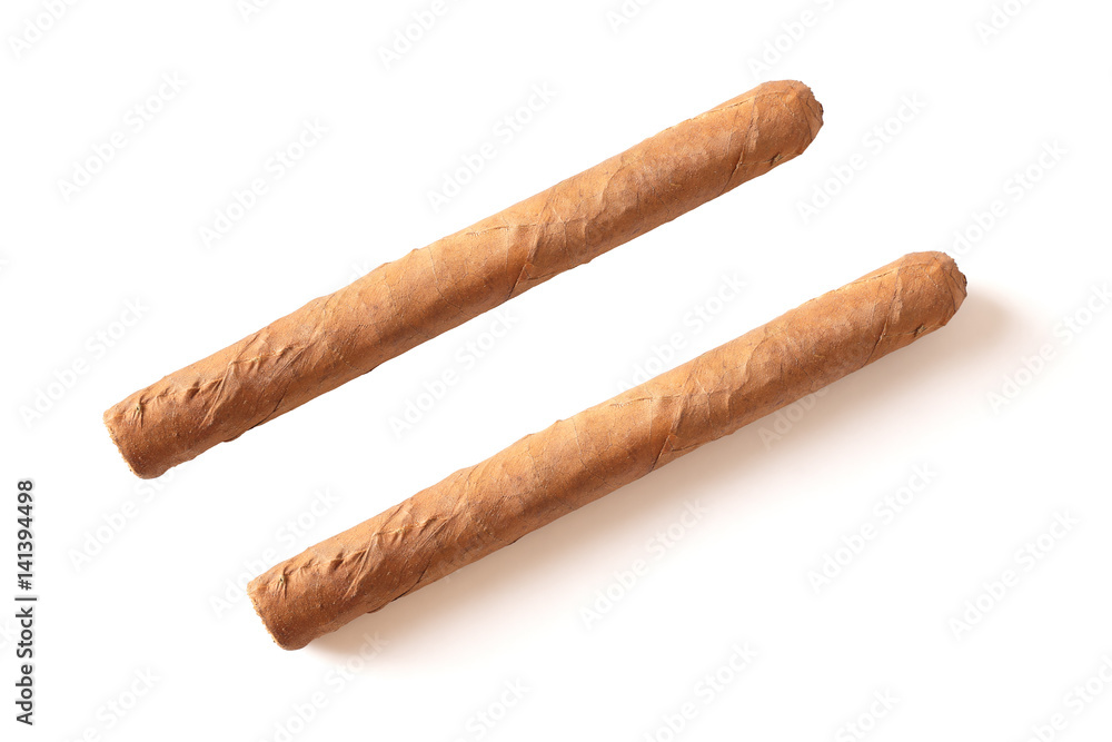 Cigar without label over white Cigar without label over white
