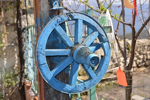 blue wheel for carriage 