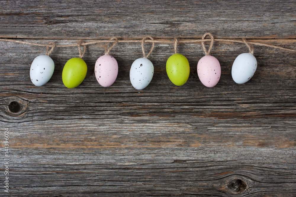 Easter composition with painted eggs Easter composition with painted eggs