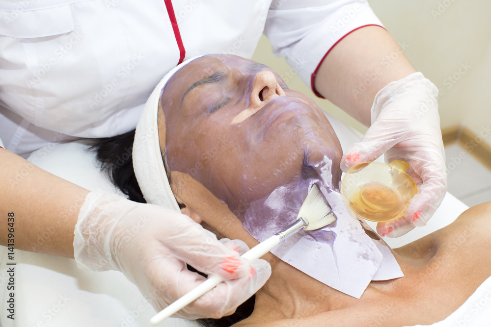 Process of massage and facials in beauty salon Process of massage and facials in beauty salon