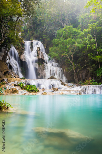 Tat Kuang Si waterfall or Kouangxi at Luang Prabang, Laos