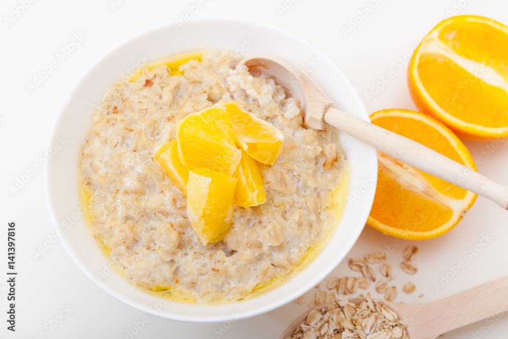 Oat porridge with oranges Oat porridge with oranges