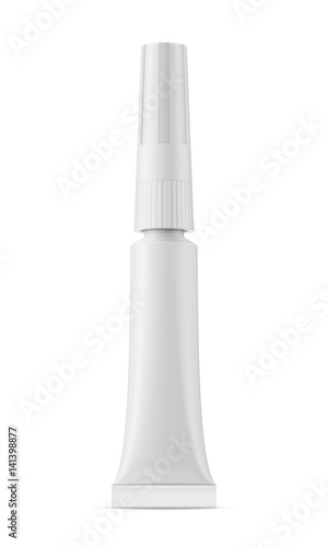 White matte metal tube for instant glue
