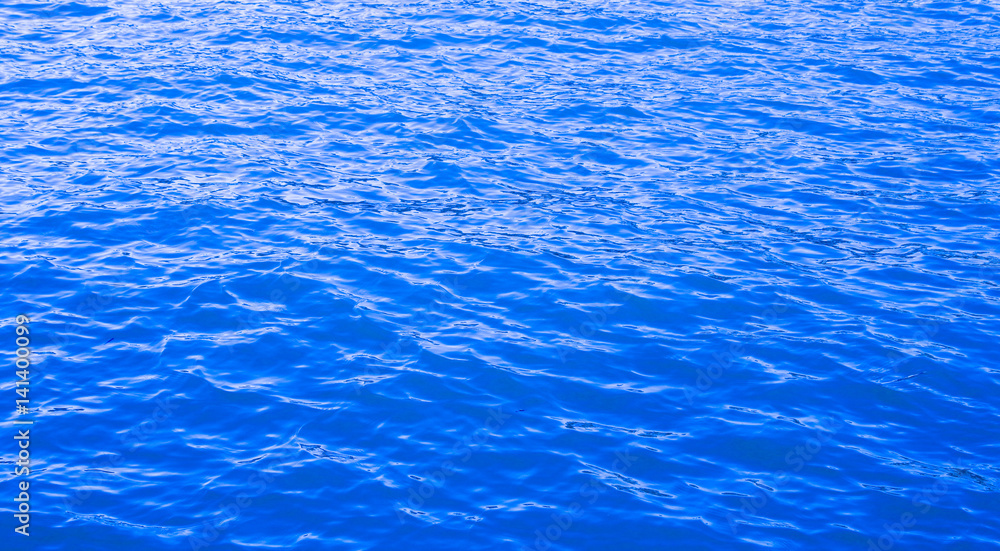 Blue waves on water