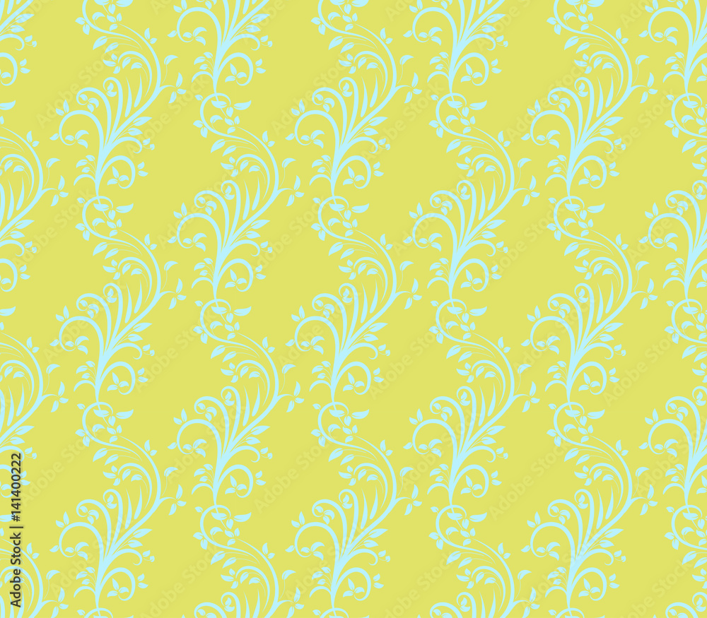 Vector seamless floral pattern. Modern stylish abstract texture. Vector seamless floral pattern. Modern stylish abstract texture.