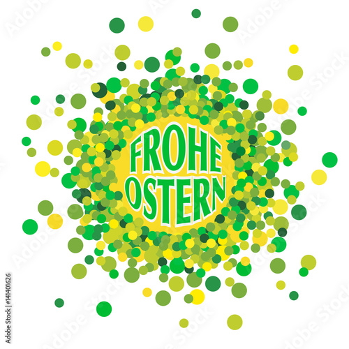 Konfetti, gelb-grün, Ostern, vektor