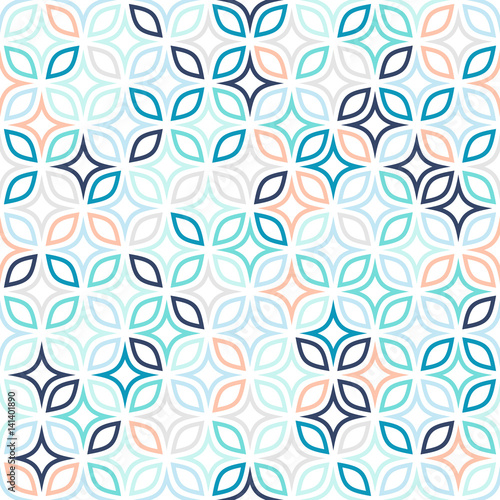 Abstract seamless pattern with lots of geometric elements.