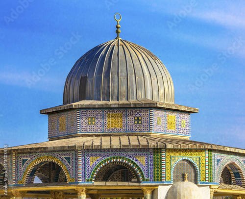 Small Shrine Dome of the Rock Islamic Mosque Temple Mount Jerusalem Israel photo