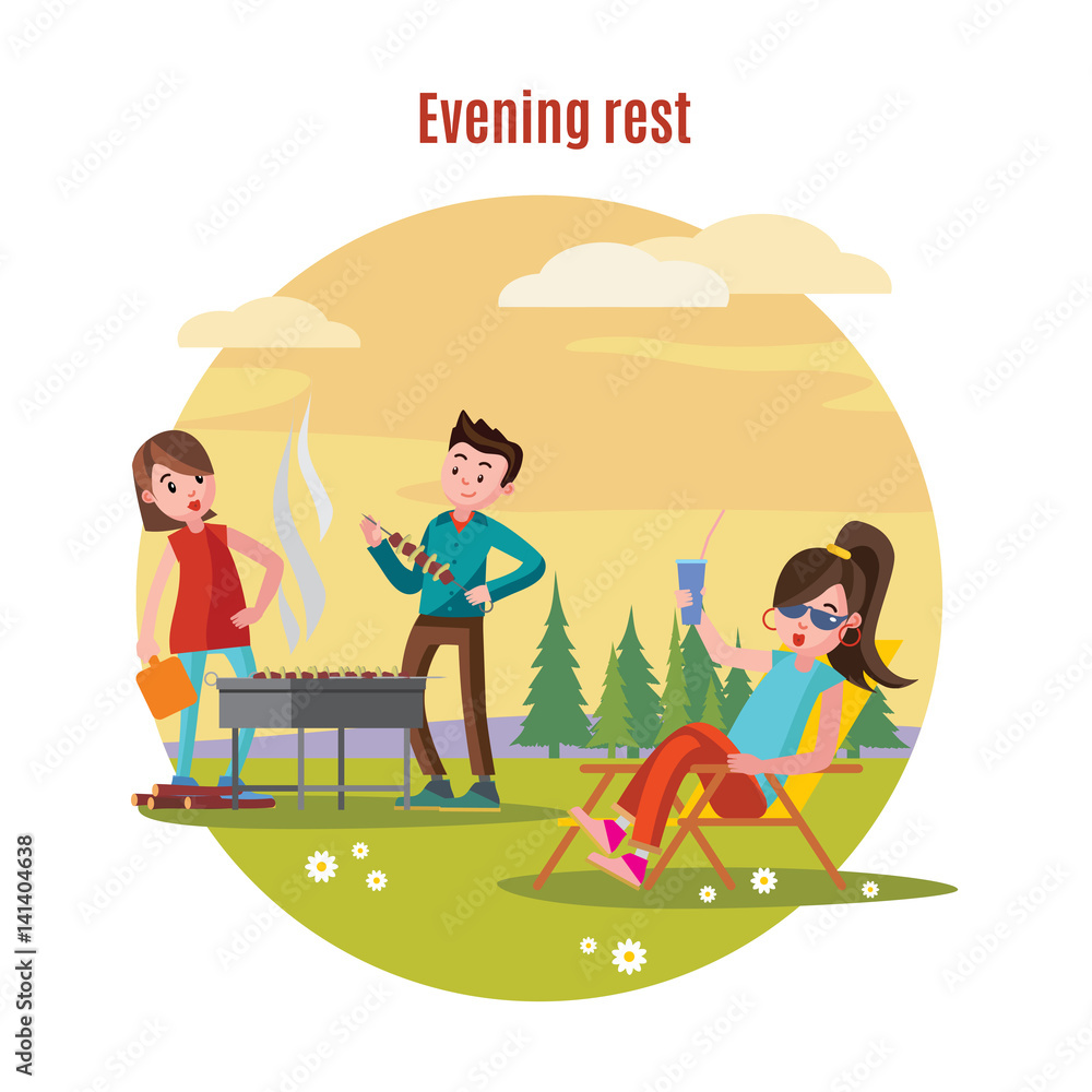 Fototapeta premium Colorful Outdoor Recreation Concept