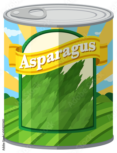 Asparagus in aluminum can