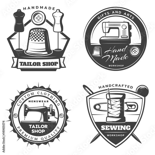 Monochrome Tailor Emblems Set