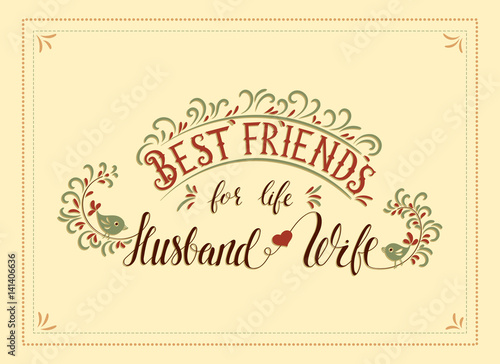 Handwriting vector lettering quote.