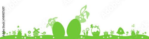 Silhouette Ostern Wiese Versteck