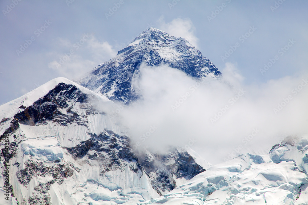 View of top of Mount Everest from Kala Patthar