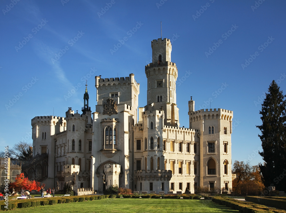 Fototapeta premium Hluboka Castle in Hluboka nad Vltavou. Czech Republic